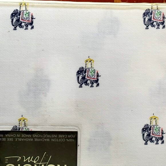 KENSIE Home QUEEN Size Cotton ELEPHANTS Sheet Set - India Elephant - Picture 5 of 7